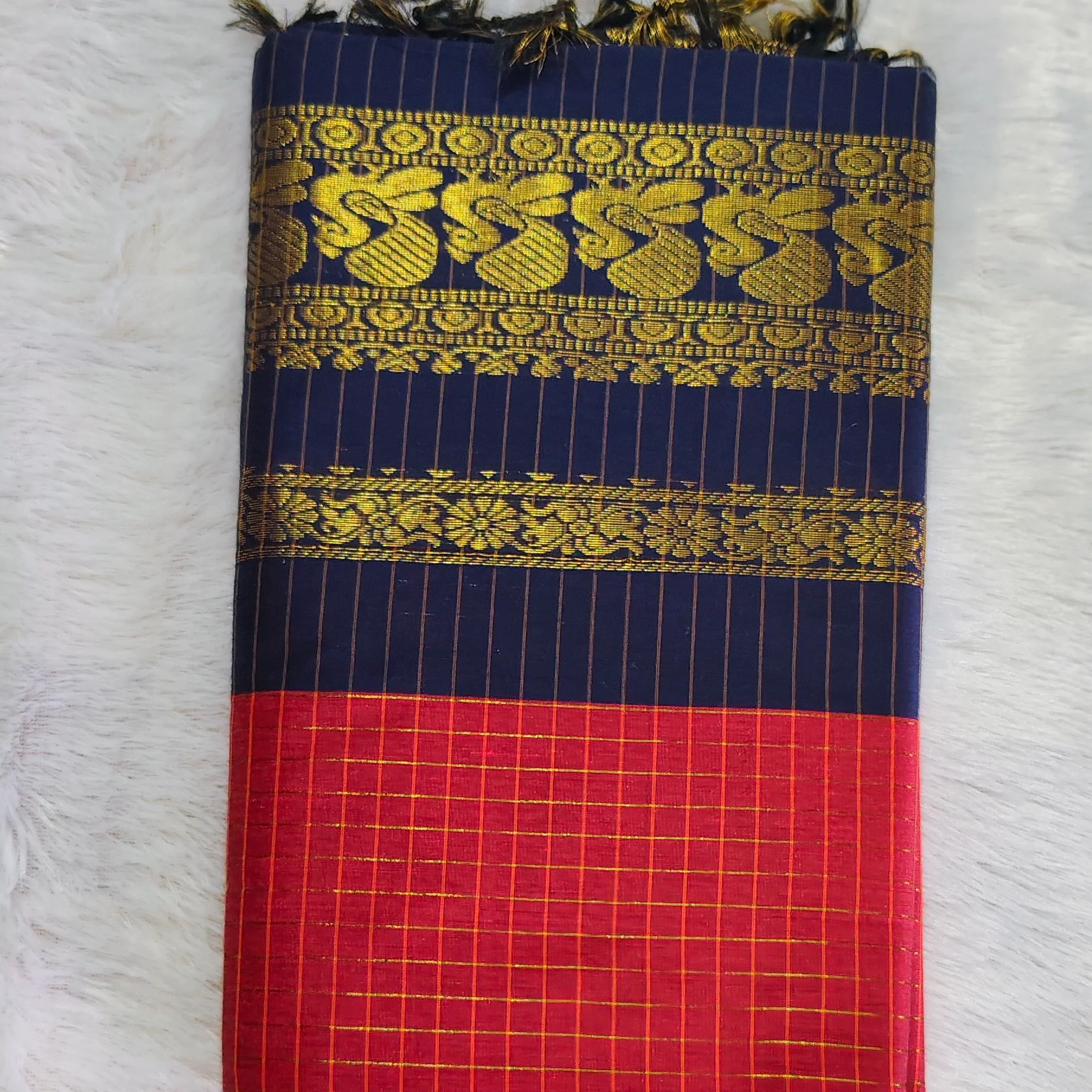 Checked Kalyani cotton sarees