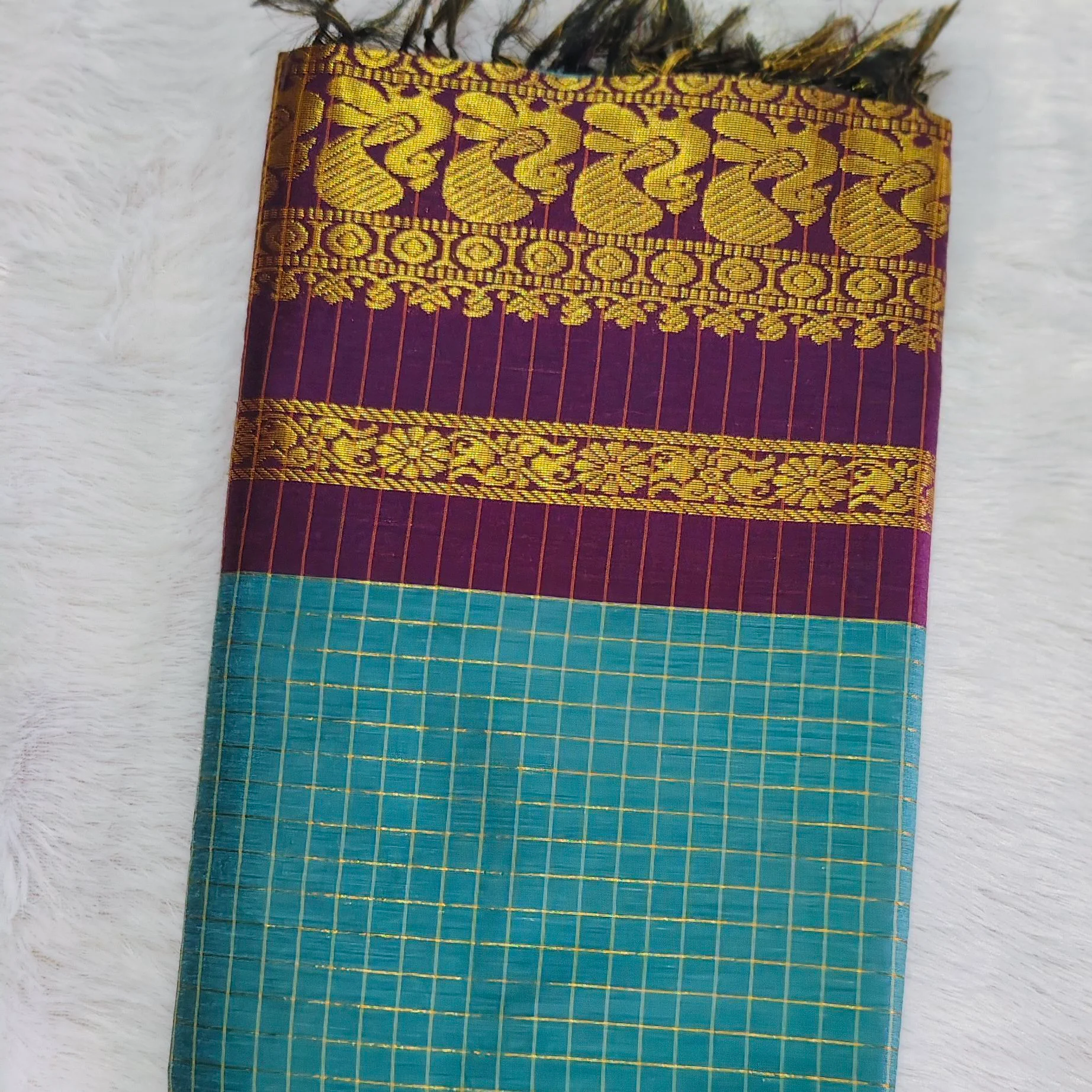 Checked Kalyani cotton sarees