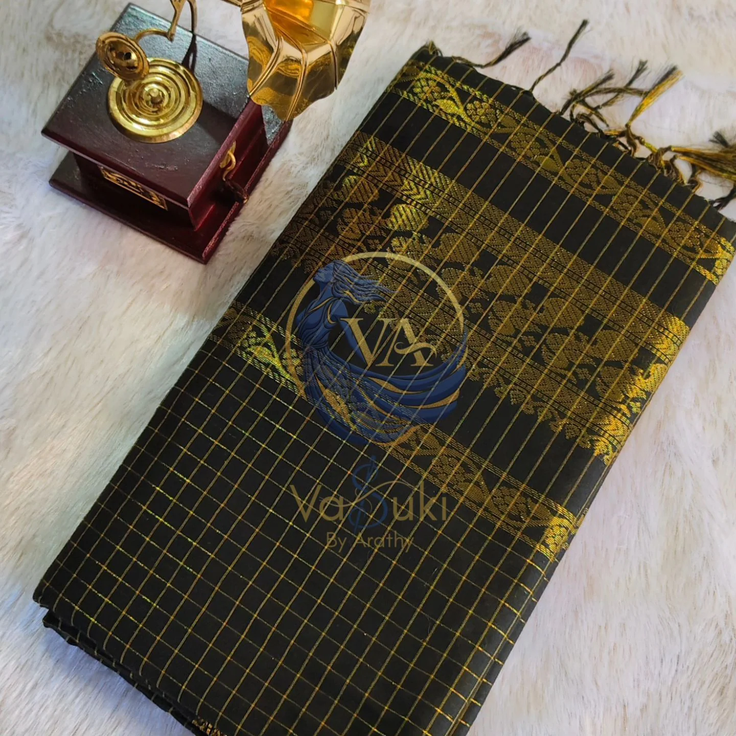 Checked Kalyani cotton saree